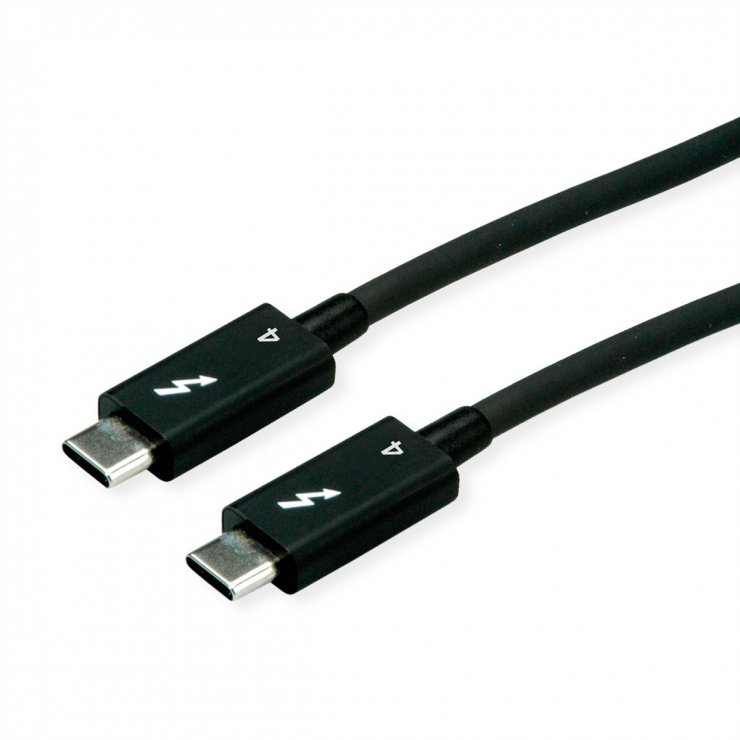 Imagine Cablu Thunderbolt 4 (USB type C) pasiv 8K60Hz/40Gb/100W T-T 0.8m, Roline 11.02.9044